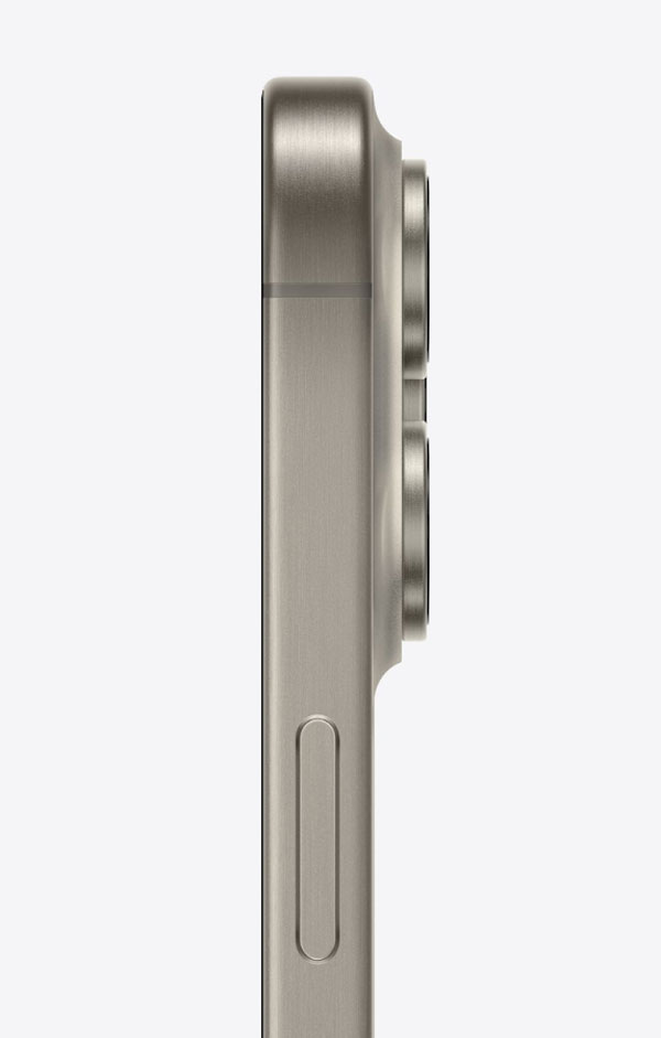 Cận ảnh khung viền titan sang trọng của iPhone 15 Pro Max Titan Tự Nhiên
